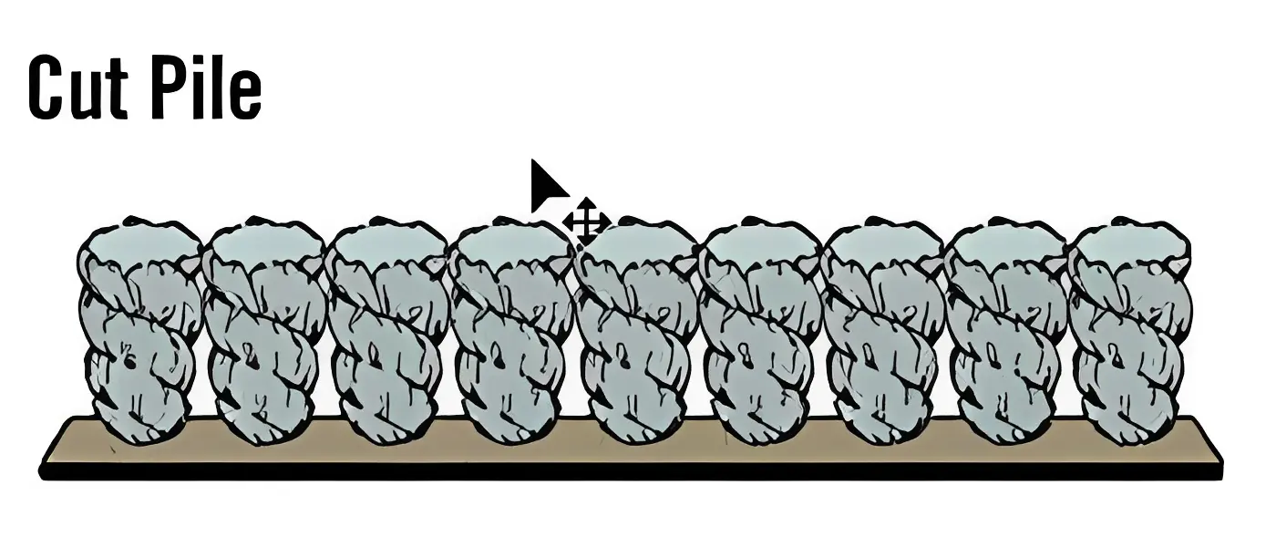 Illustration of a row of gray rocks or boulders on a flat surface.