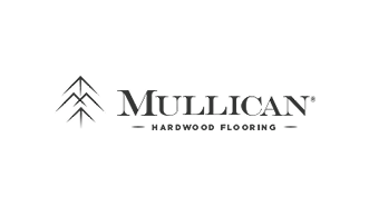 Mullican Hardwood Flooring logo with stylized tree graphic.
