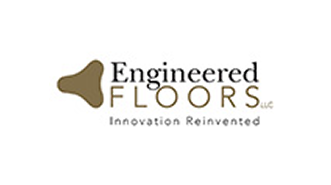 Logo of Engineered Floors with the tagline Innovation Reinvented.