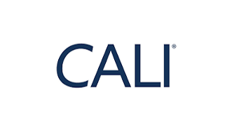 Logo with the text 'CALI' in dark blue letters.