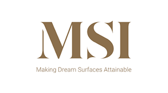 Logo with the letters MSI and tagline about making dream surfaces attainable.
