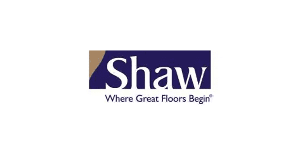 Logo of Shaw, a flooring company.