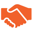 Icon of two hands shaking in agreement.
